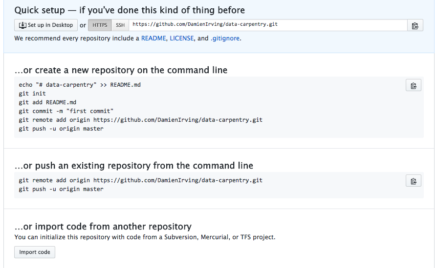 Creating a Repository on GitHub (Step 3)